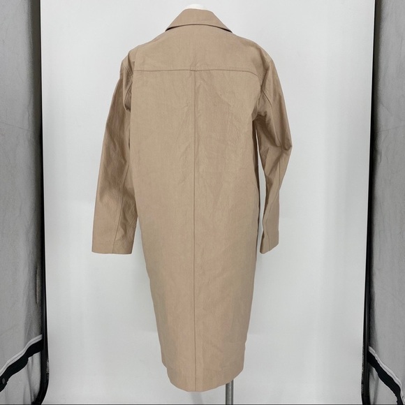BECKEN Oversize Lightweight Silk Long Coat Size XS - Picture 5 of 8